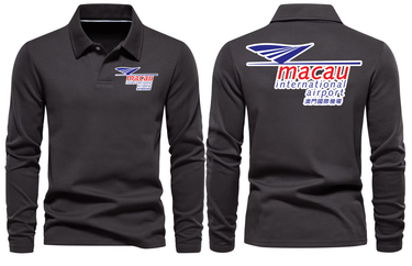 MACAU AIRPORT LONG SLEEVE POLO